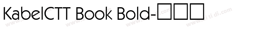 KabelCTT Book Bold字体转换